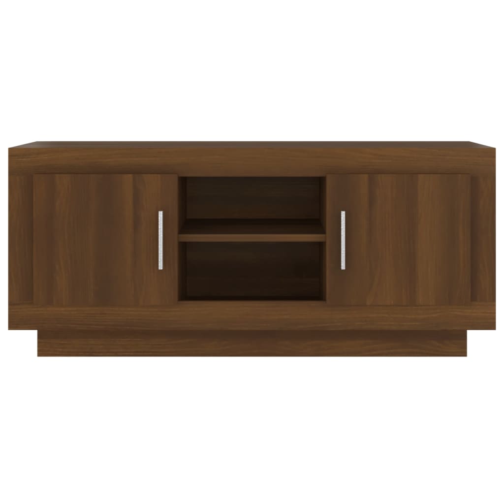 vidaXL TV Cabinet Brown Oak 102x35x45 cm Engineered Wood