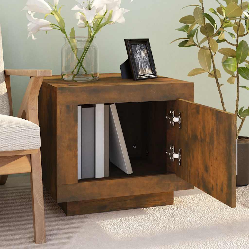Coffee Table Smoked Oak 51x50x45 cm Engineered Wood