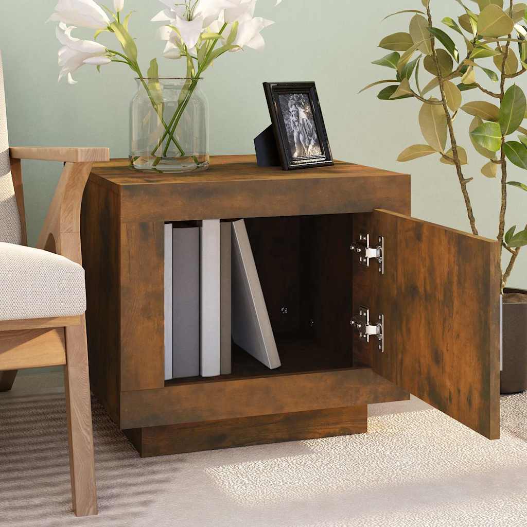 Coffee Table Smoked Oak 51x50x45 cm Engineered Wood