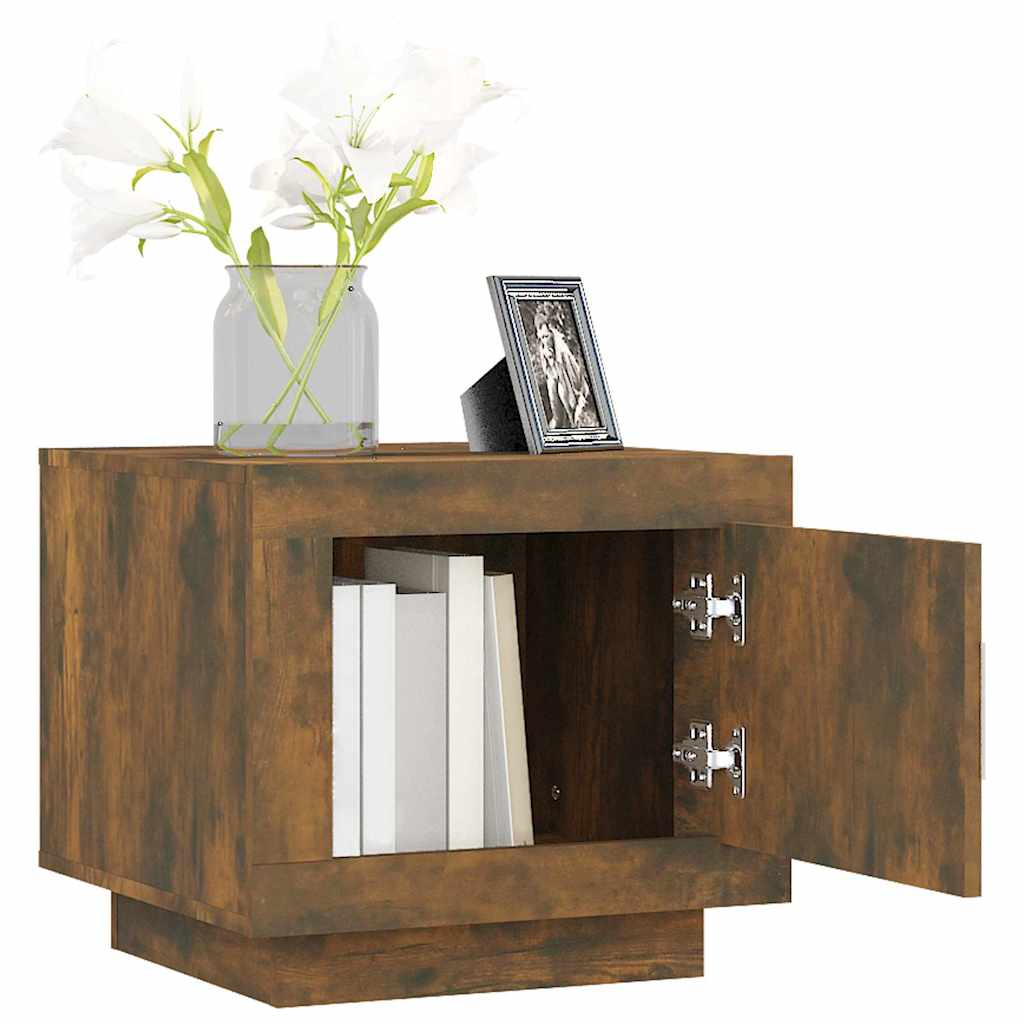 Coffee Table Smoked Oak 51x50x45 cm Engineered Wood