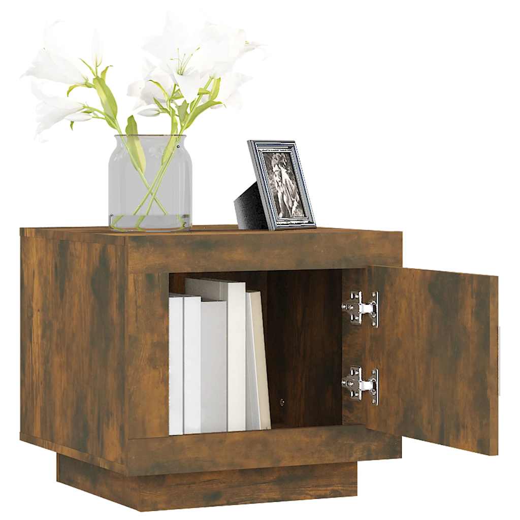 Coffee Table Smoked Oak 51x50x45 cm Engineered Wood