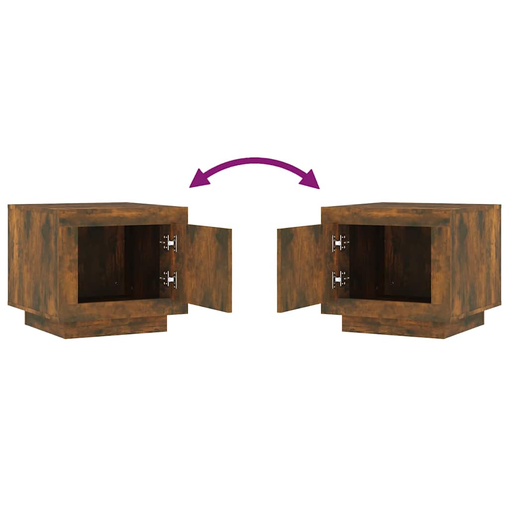 Coffee Table Smoked Oak 51x50x45 cm Engineered Wood