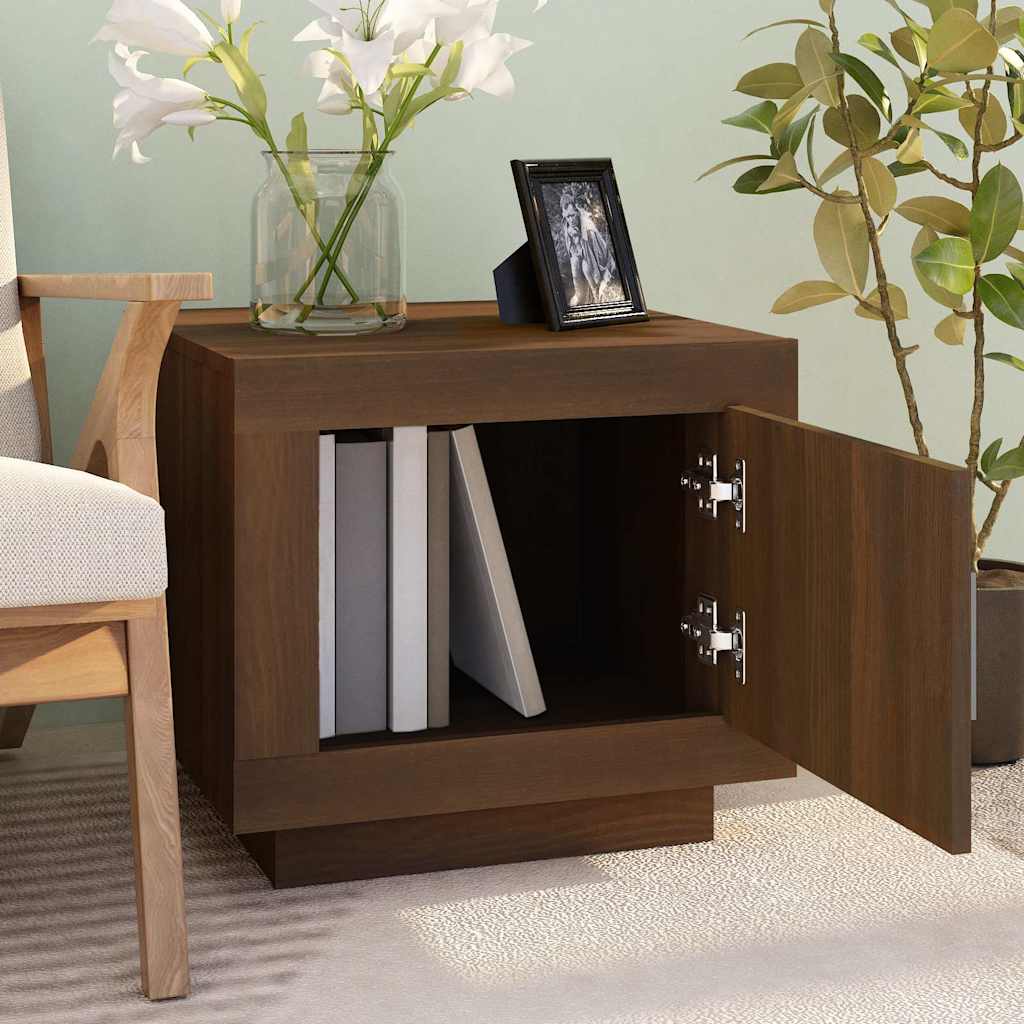 Coffee Table Brown Oak 51x50x45 cm Engineered Wood