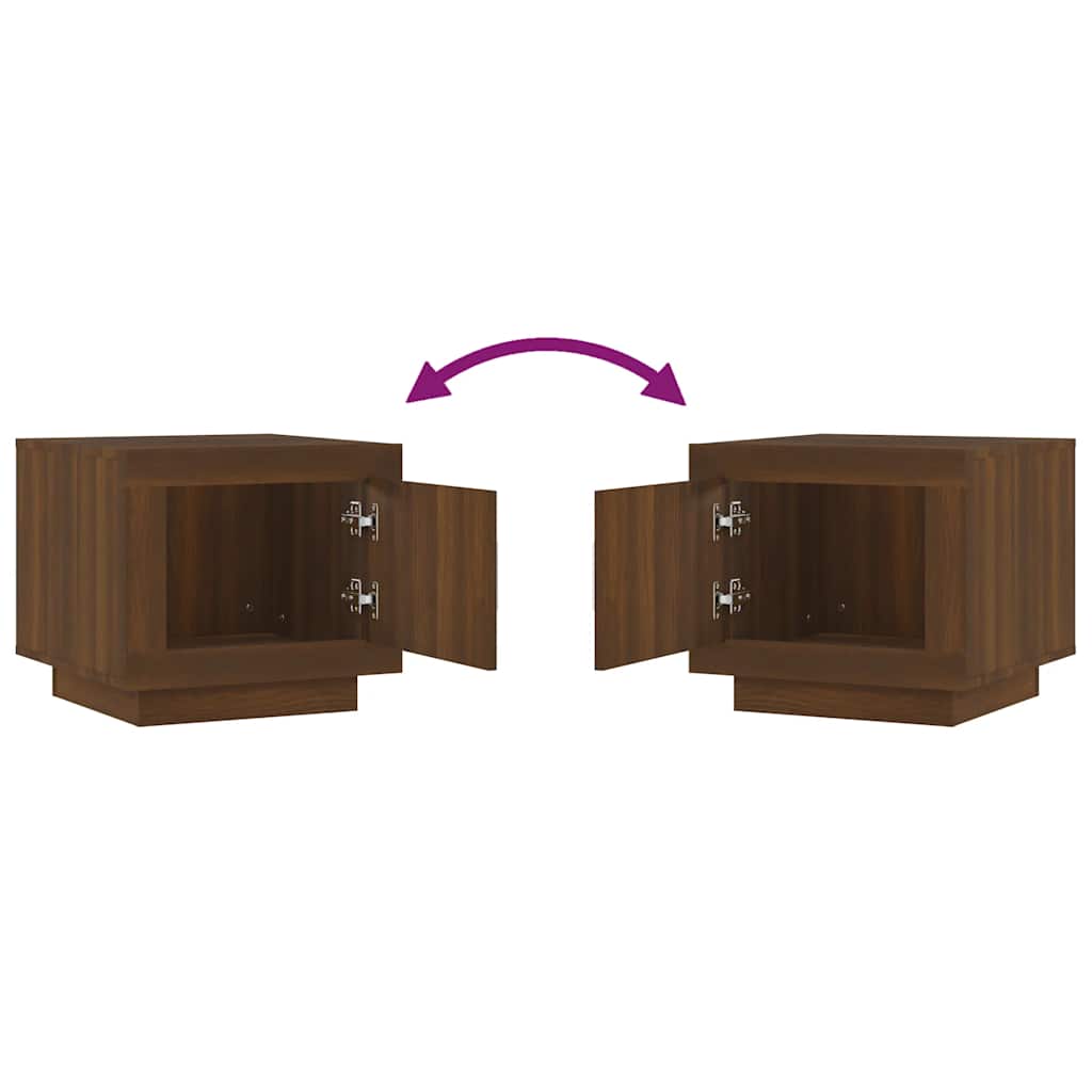 Coffee Table Brown Oak 51x50x45 cm Engineered Wood