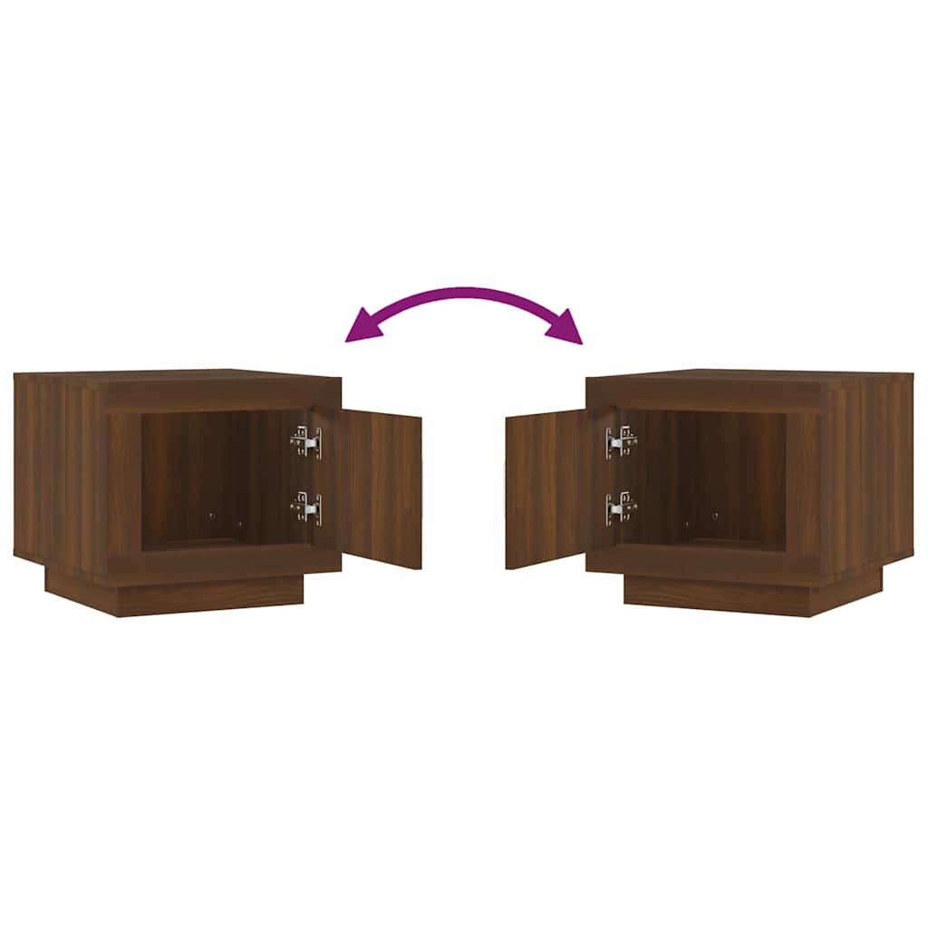 Coffee Table Brown Oak 51x50x45 cm Engineered Wood