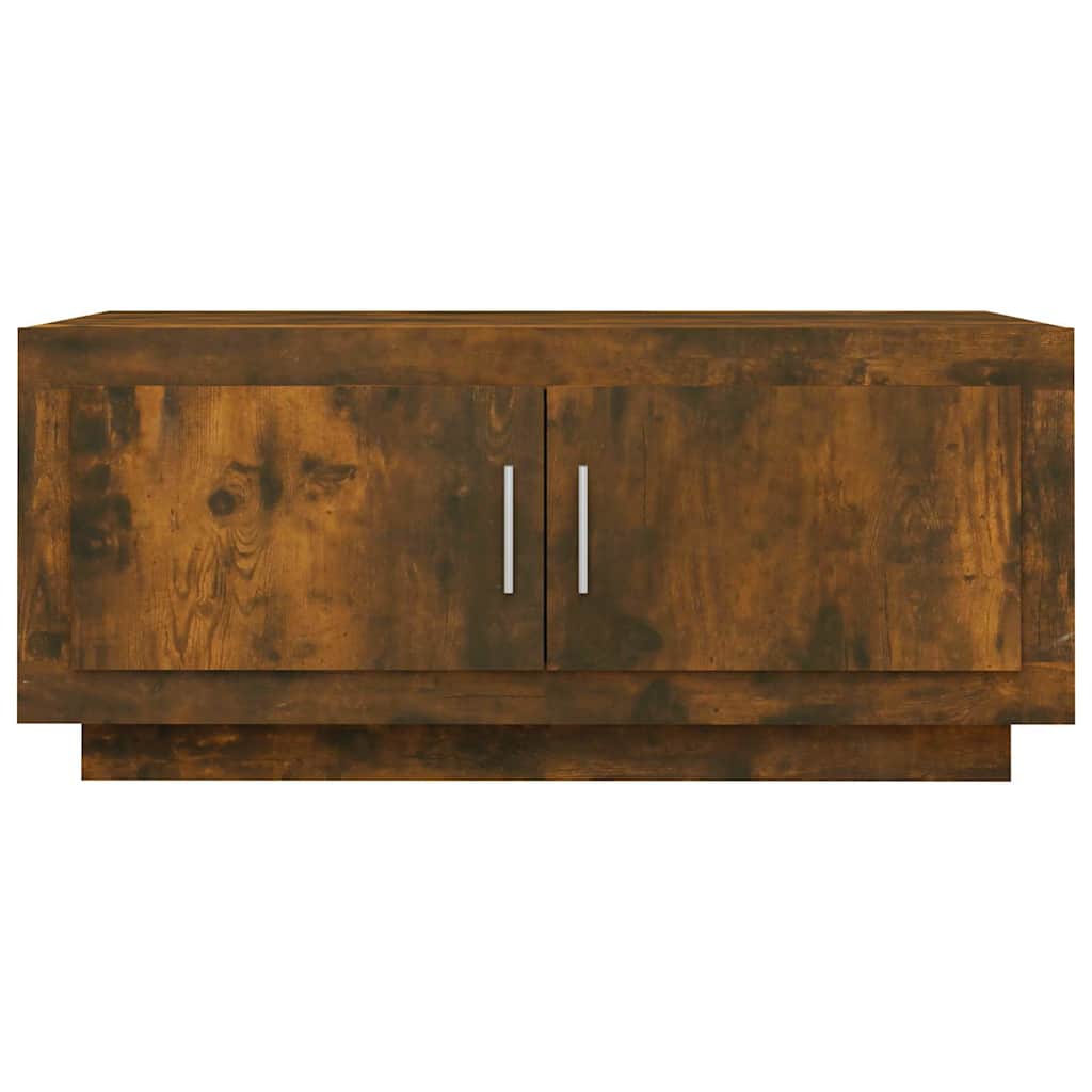 Coffee Table Smoked Oak 102x50x45 cm Engineered Wood