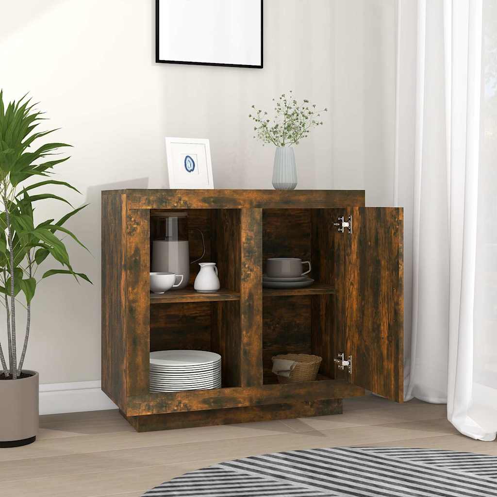 Sideboard Smoked Oak 80x40x75 cm