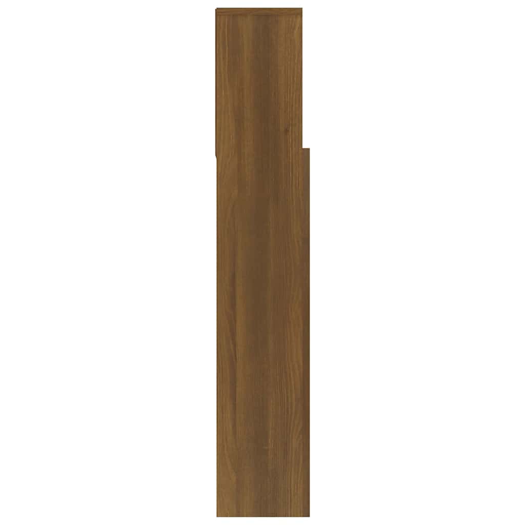 Headboard Cabinet Brown Oak 120x19x103.5 cm