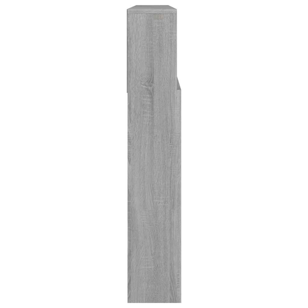 Headboard Cabinet Grey Sonoma 220x19x103.5 cm