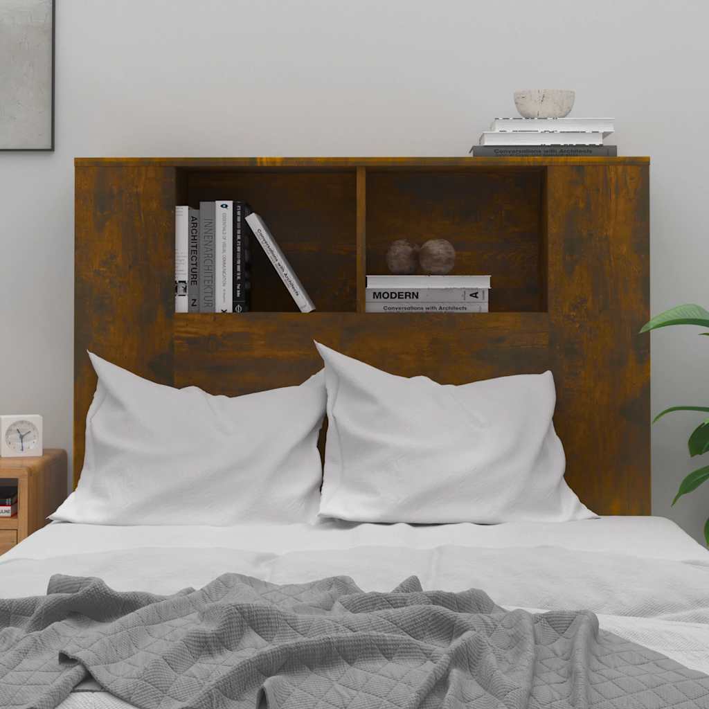 Headboard Cabinet | Smoked Oak | Engineered wood | Medium
