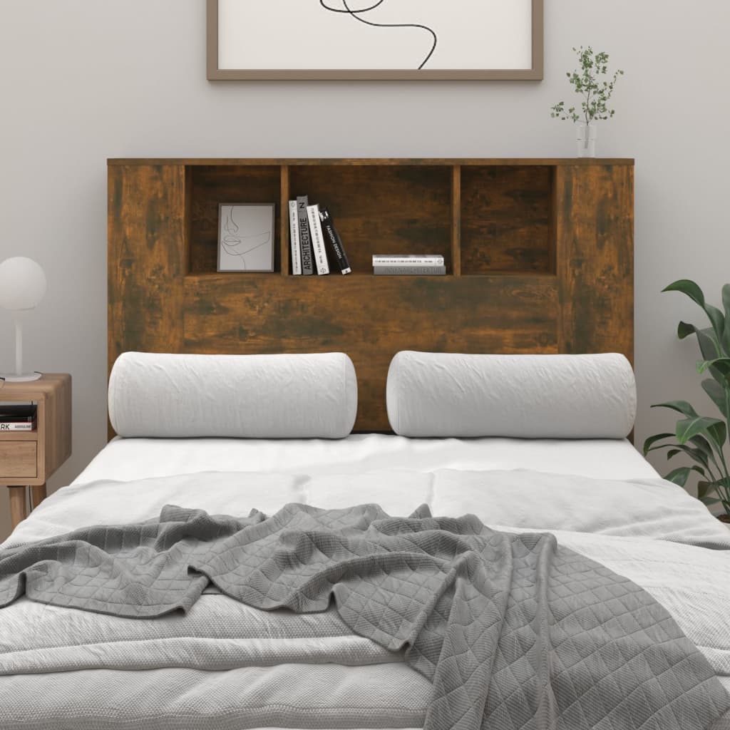 Headboard Cabinet | Smoked Oak | Engineered wood | Medium