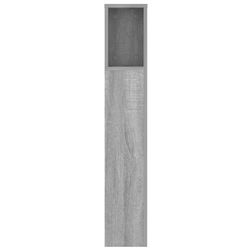Headboard Cabinet | Grey Sonoma | Engineered wood