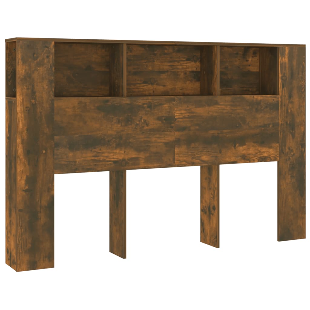 Headboard Cabinet | Smoked Oak | Engineered Wood | 160x18.5x104.5 cm