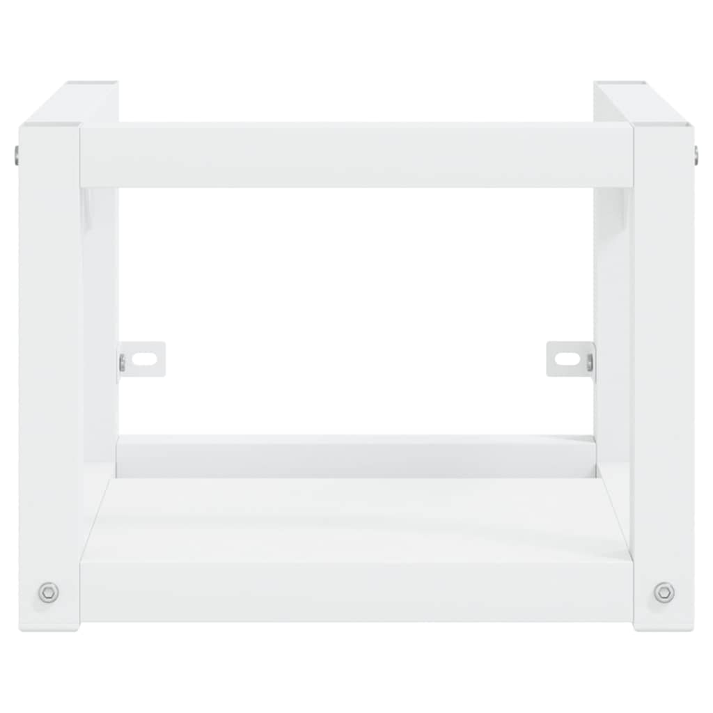 Bathroom Washbasin Frame with Built-in Basin White Iron