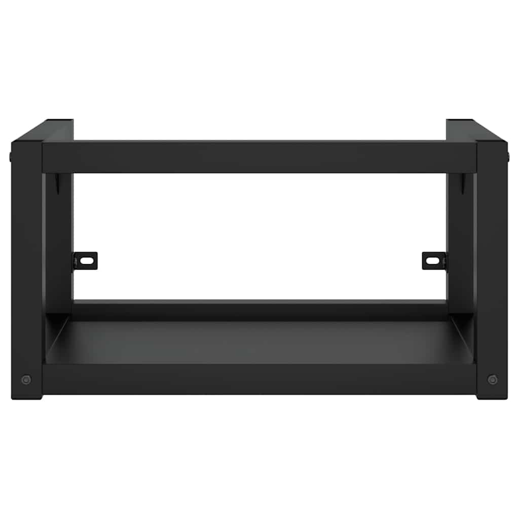 Bathroom Washbasin Frame with Built-in Basin Black Iron