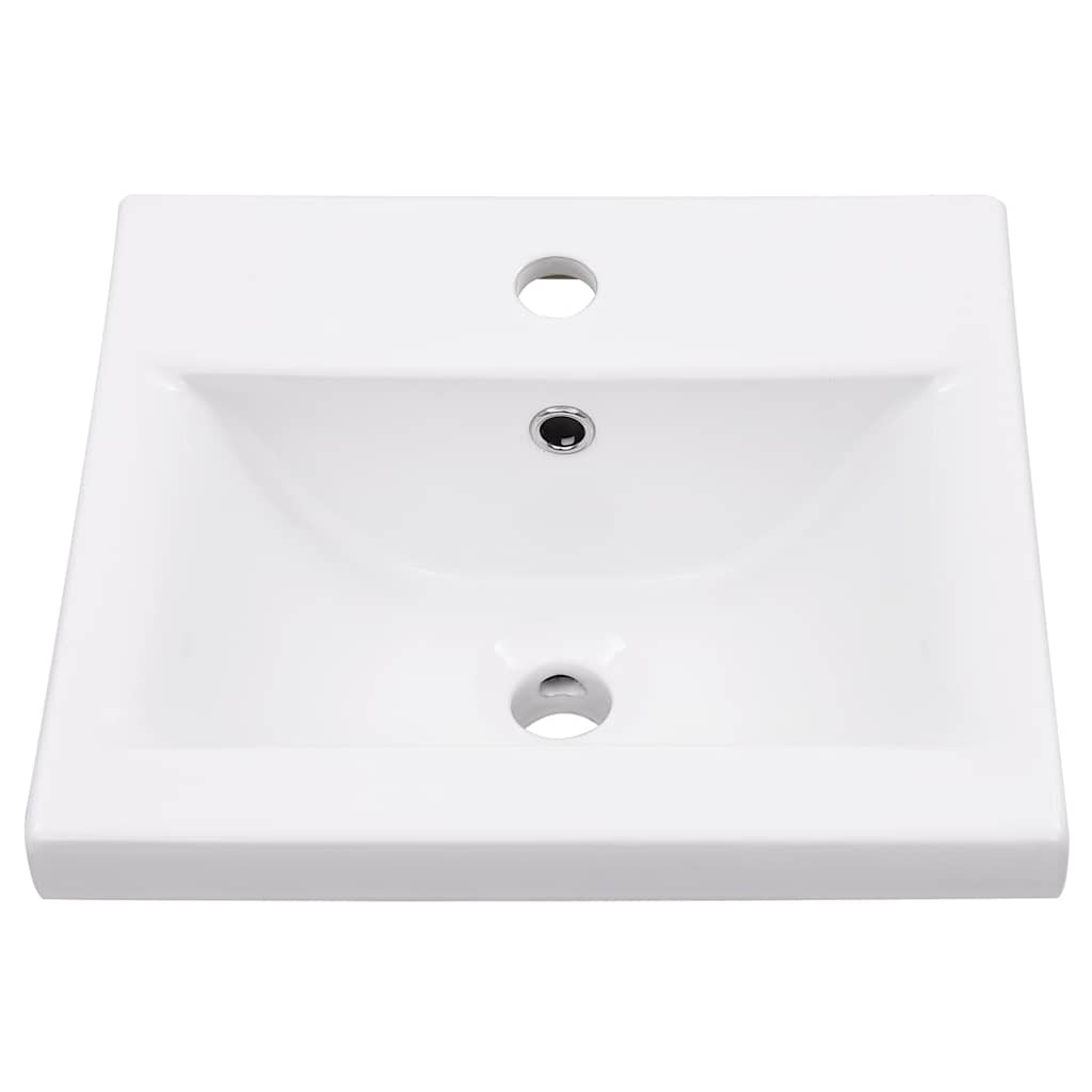 Bathroom Washbasin Frame with Built-in Basin Black Iron