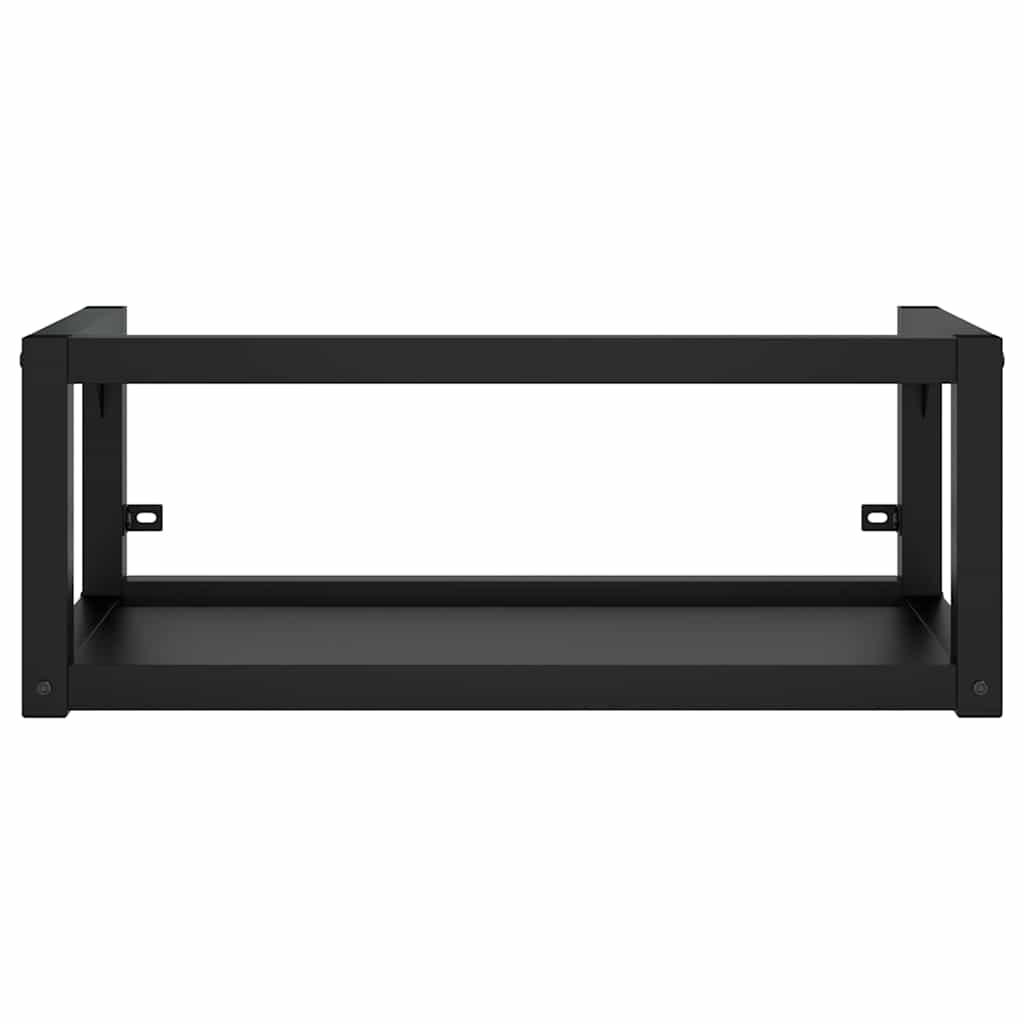 Bathroom Washbasin Frame with Built-in Basin Black Iron