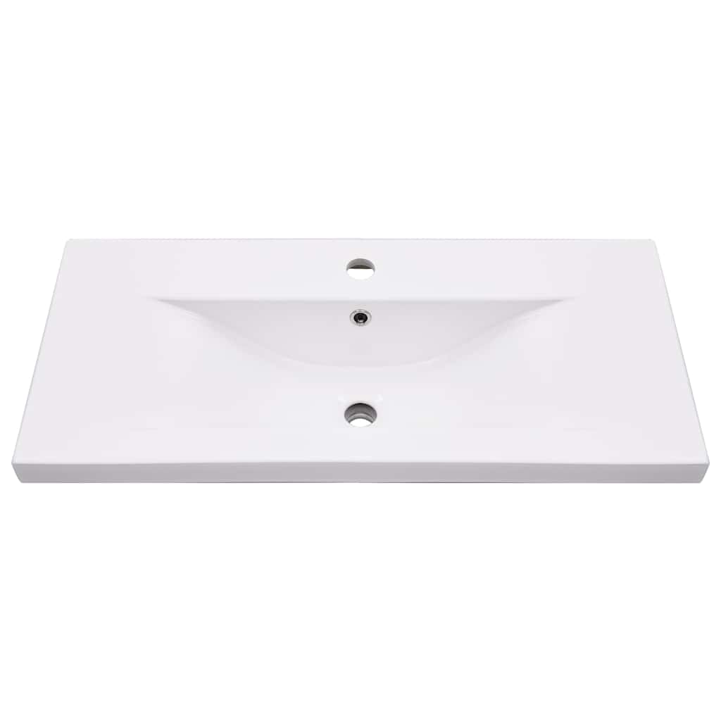 Bathroom Washbasin Frame with Built-in Basin White Iron