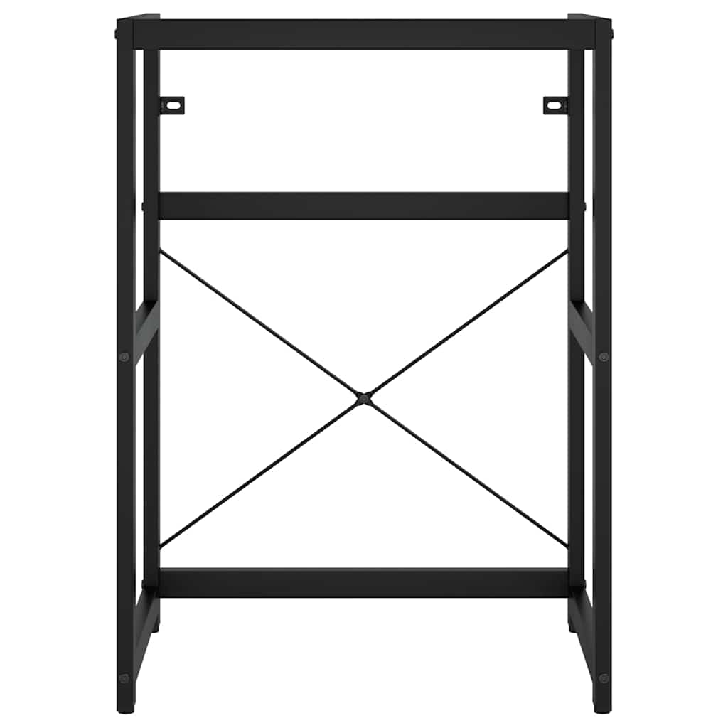 Bathroom Washbasin Frame with Built-in Basin Black Iron