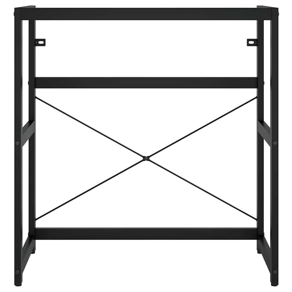 Bathroom Washbasin Frame with Built-in Basin Black Iron