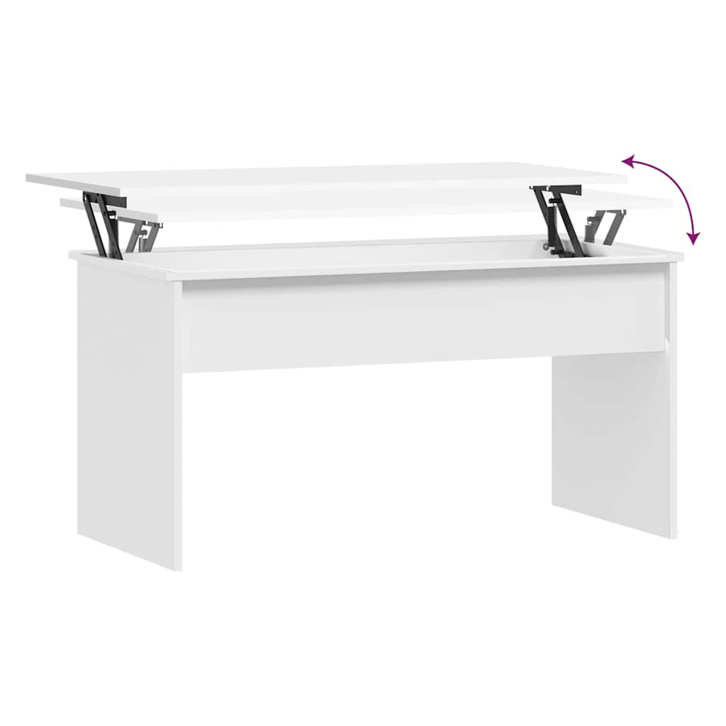 809629 vidaXL Coffee Table White 102x50,5x52,5 cm Engineered Wood