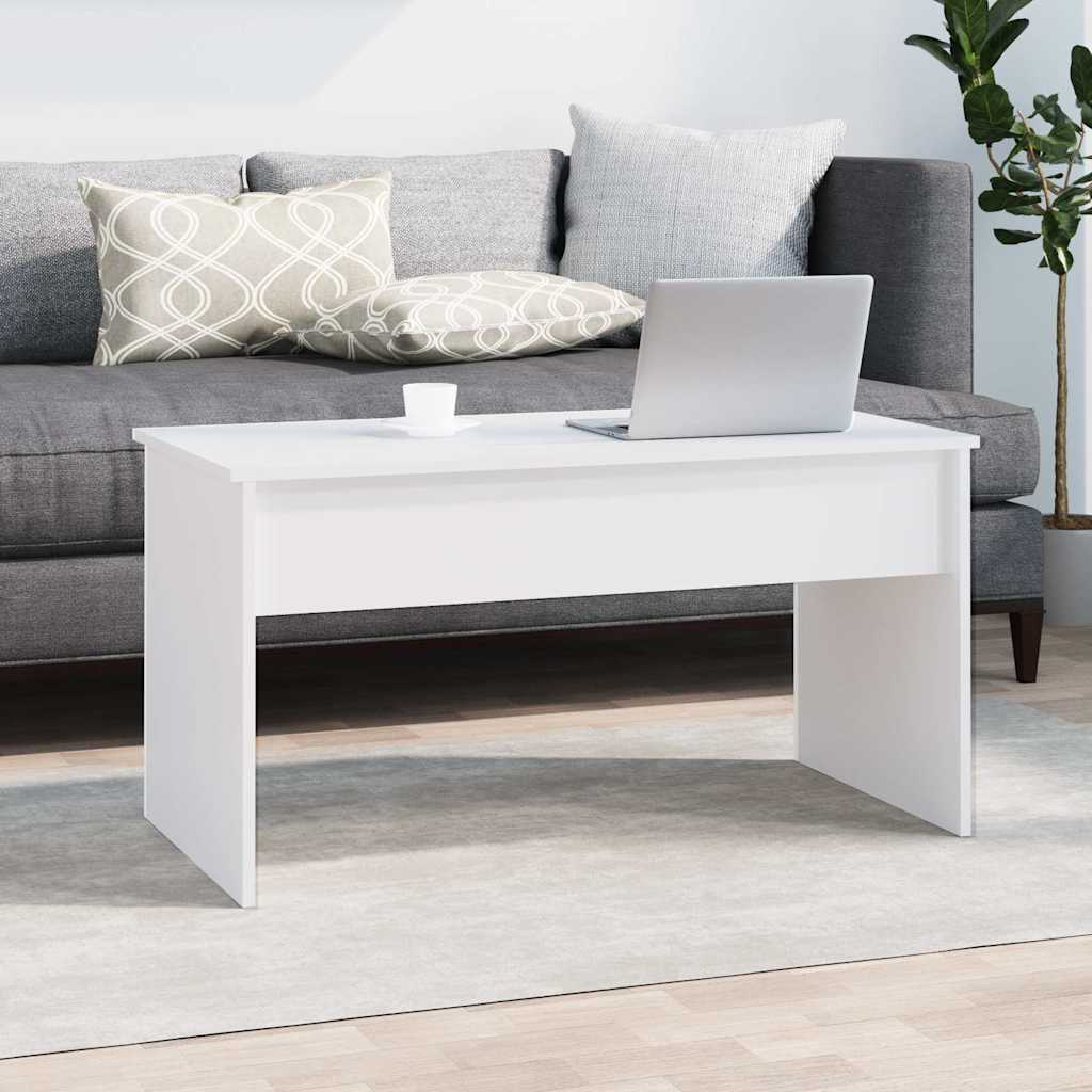 809629 vidaXL Coffee Table White 102x50,5x52,5 cm Engineered Wood