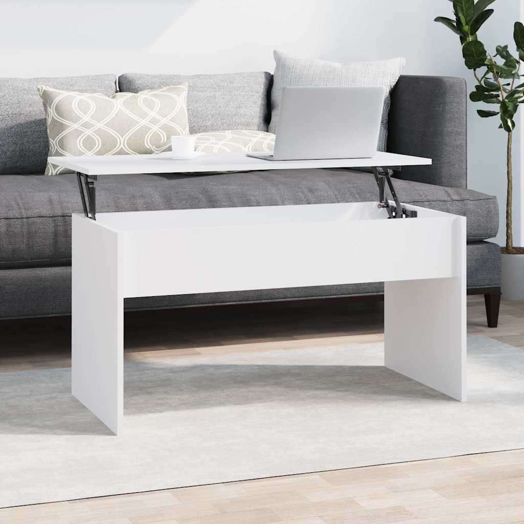 809629 vidaXL Coffee Table White 102x50,5x52,5 cm Engineered Wood