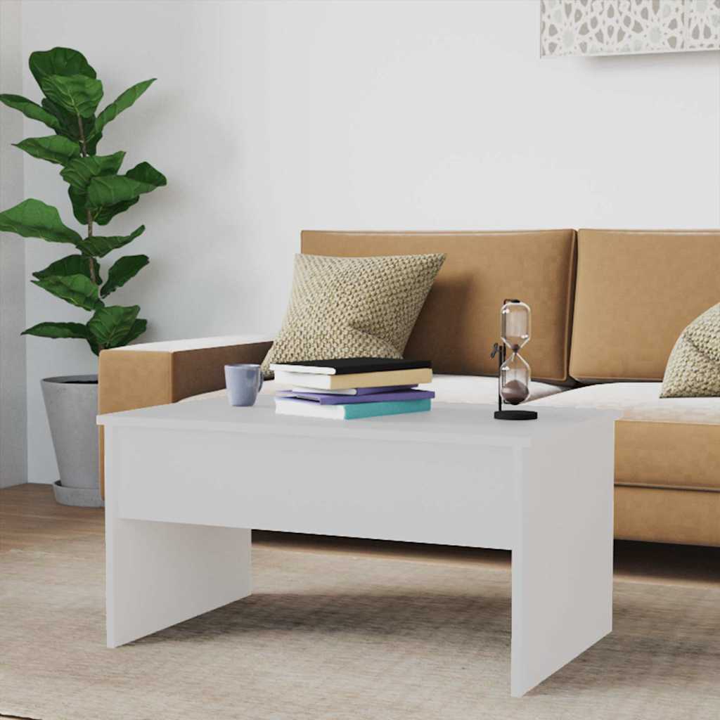 809638 vidaXL Coffee Table White 80x50,5x41,5 cm Engineered Wood