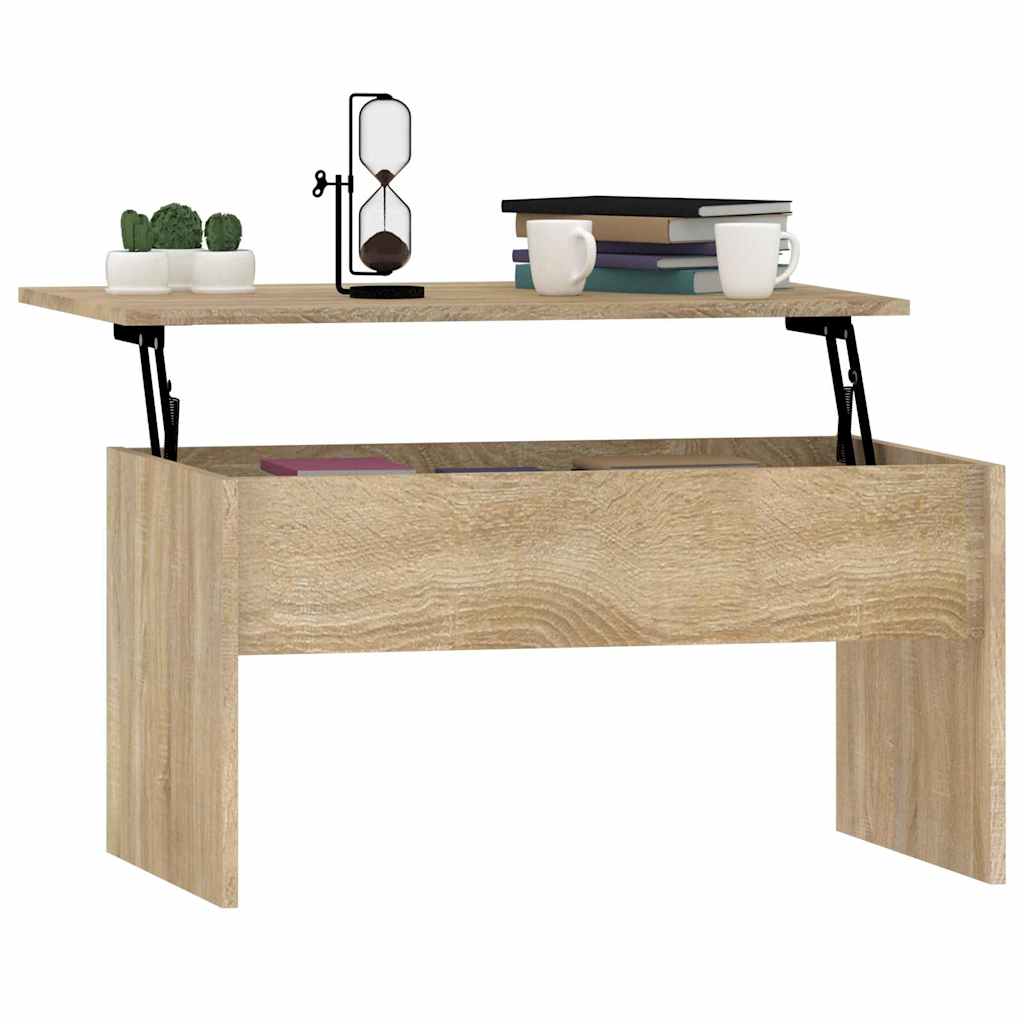 Coffee Table Sonoma Oak 80x50,5x41,5 cm Engineered Wood
