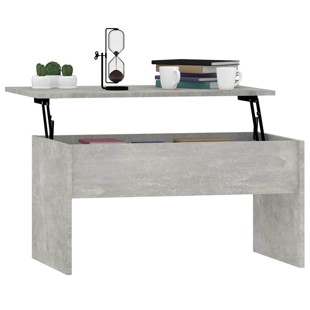 Coffee Table Concrete Grey 80x50,5x41,5 cm Engineered Wood