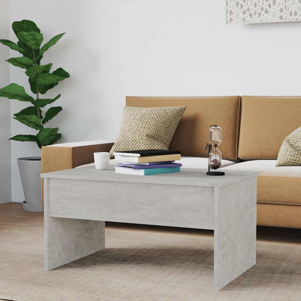 Coffee Table Concrete Grey 80x50,5x41,5 cm Engineered Wood