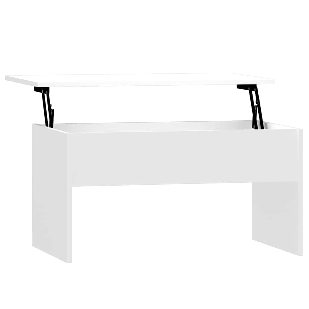 Coffee Table High Gloss White 80x50,5x41,5 cm Engineered Wood