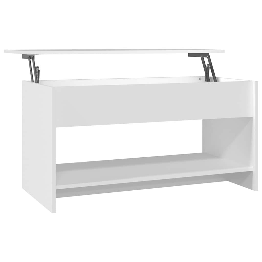 Coffee Table White 102x50x52,5 cm Engineered Wood