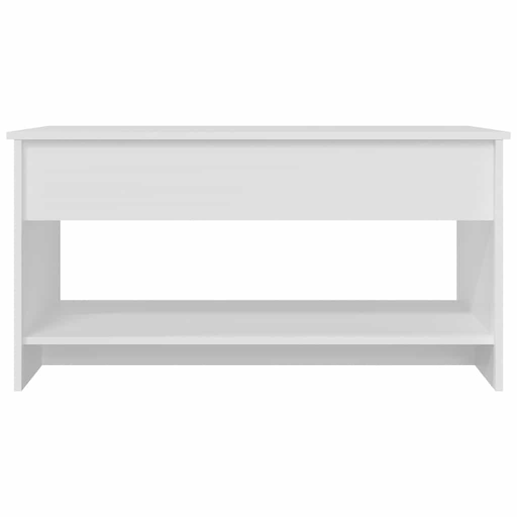 Coffee Table White 102x50x52,5 cm Engineered Wood