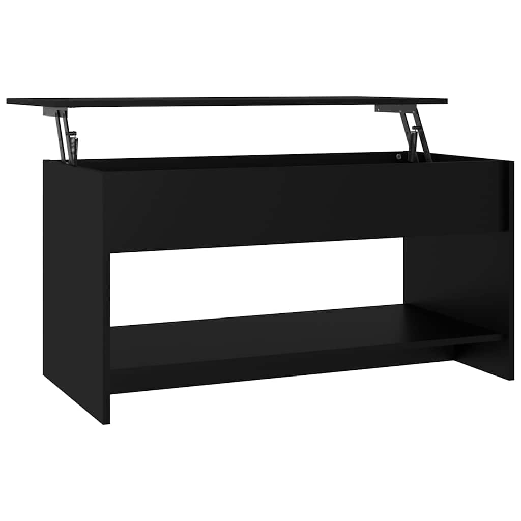 Coffee Table Black 102x50x52,5 cm Engineered Wood