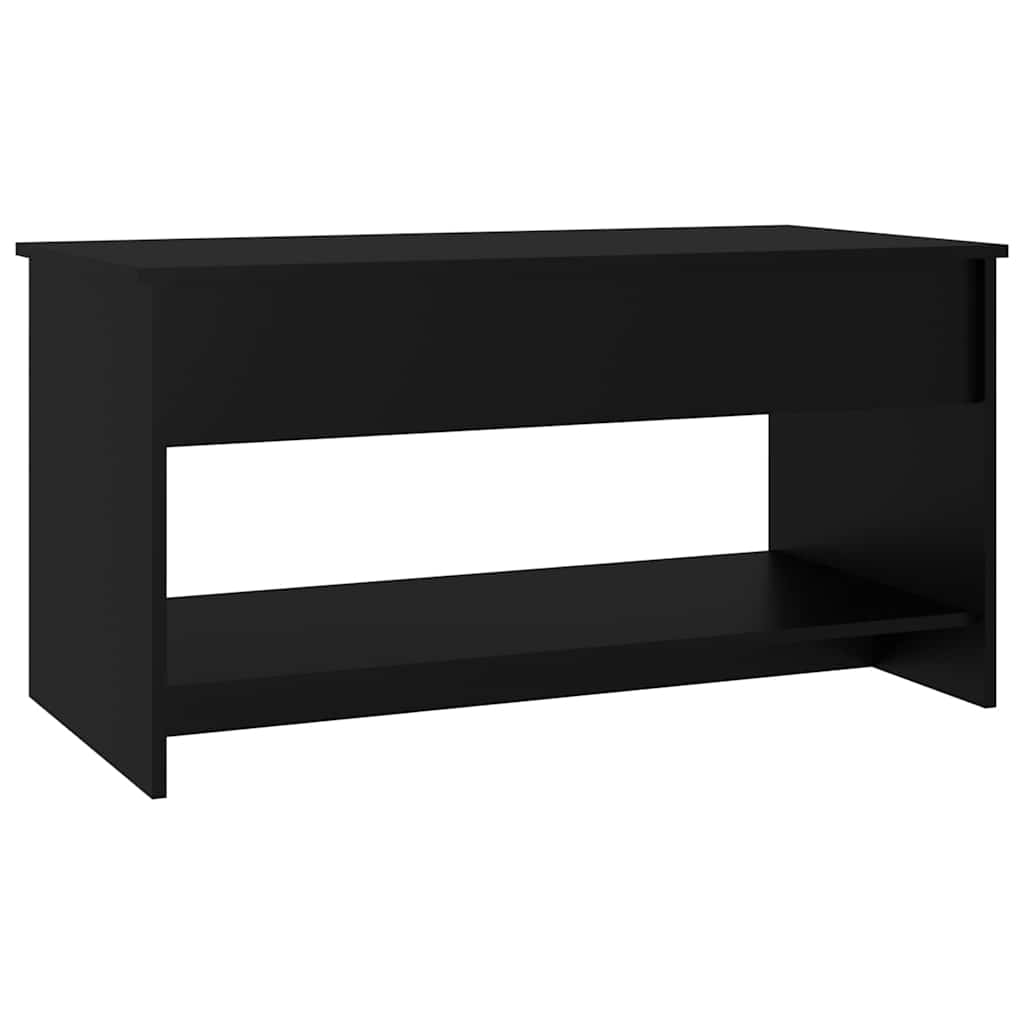 Coffee Table Black 102x50x52,5 cm Engineered Wood