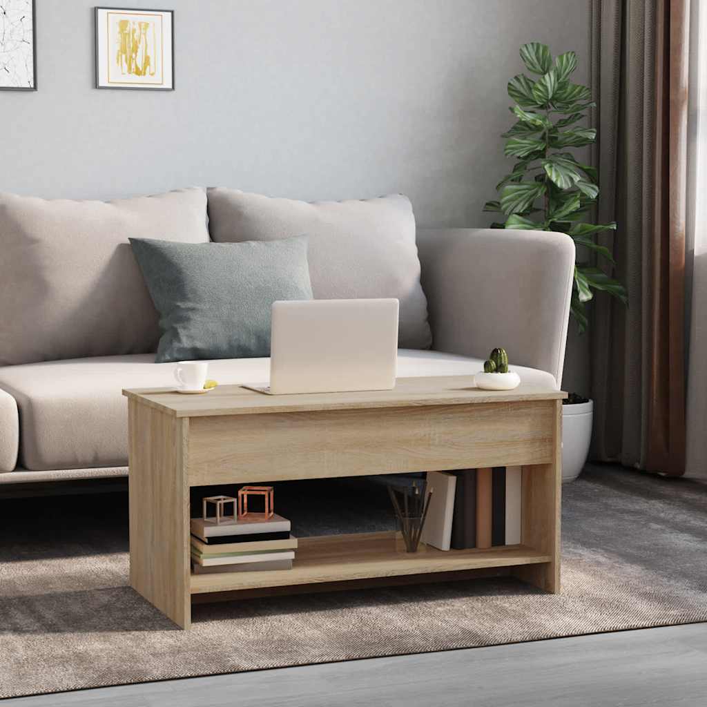 Coffee Table Sonoma Oak 102x50x52,5 cm Engineered Wood