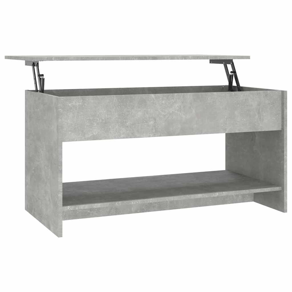 Coffee Table Concrete Grey 102x50x52,5 cm Engineered Wood