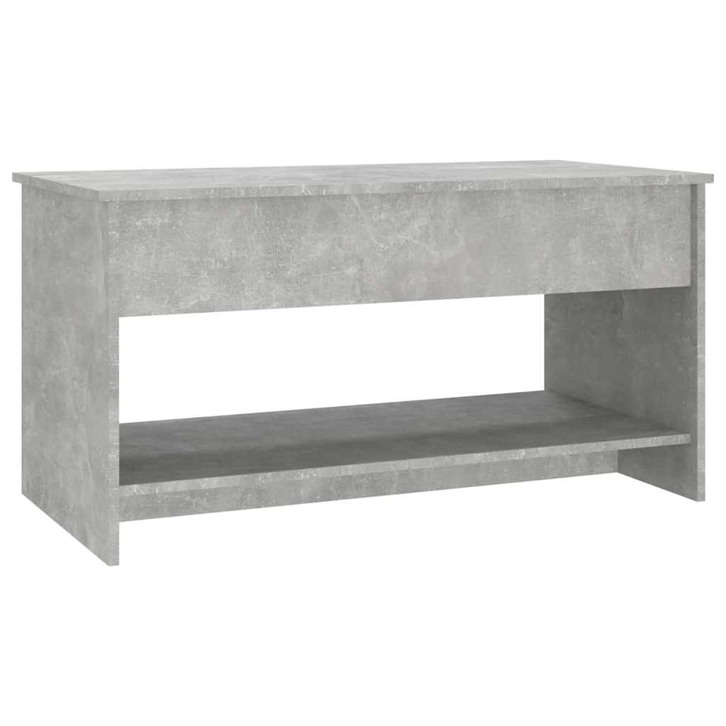 Coffee Table Concrete Grey 102x50x52,5 cm Engineered Wood