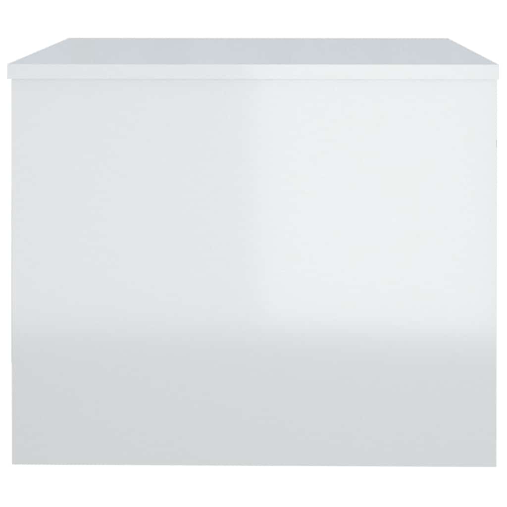 Coffee Table High Gloss White 80x50x40 cm Engineered Wood
