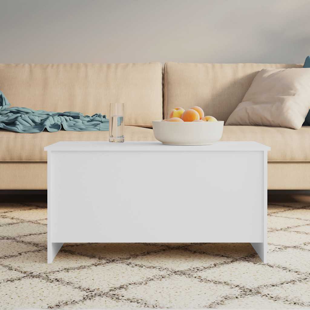 809665 vidaXL Coffee Table White 102x55,5x52,5 cm Engineered Wood