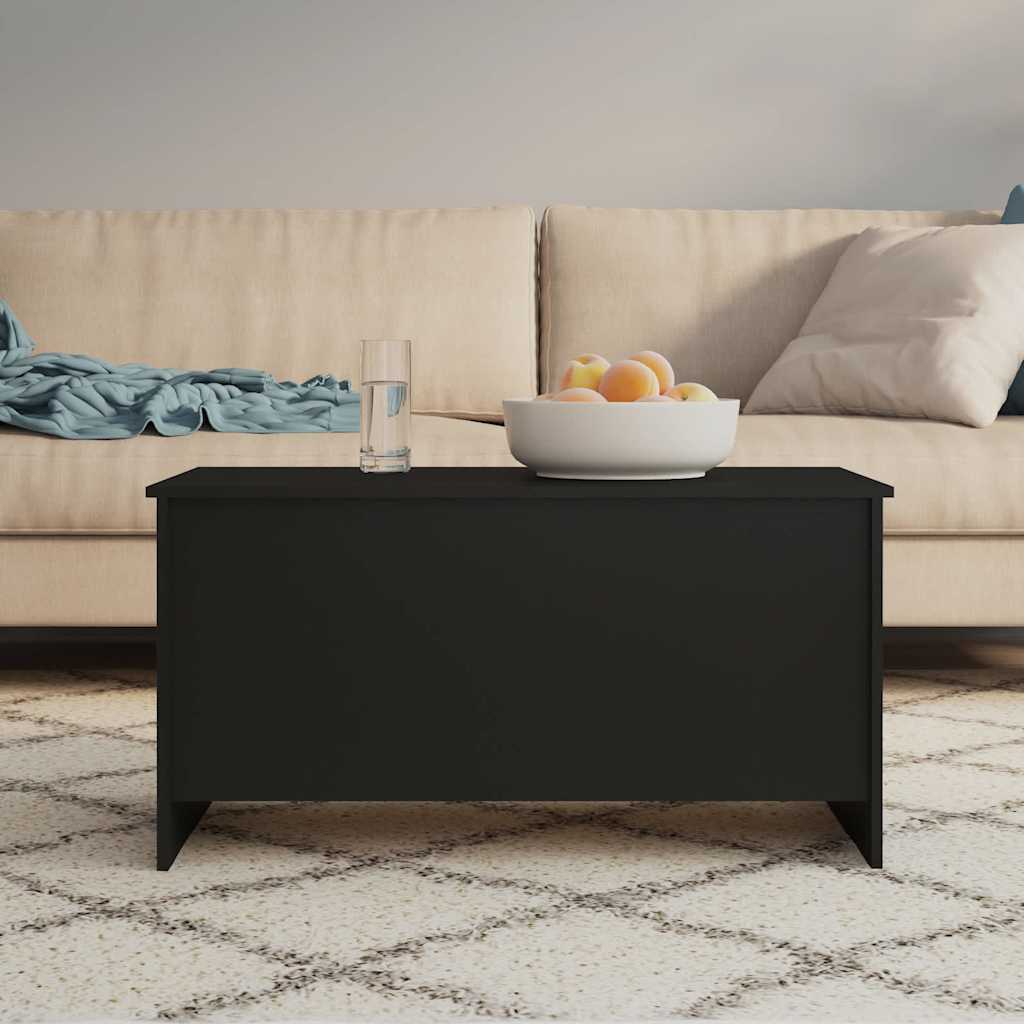 Coffee Table Black 102x55,5x52,5 cm Engineered Wood