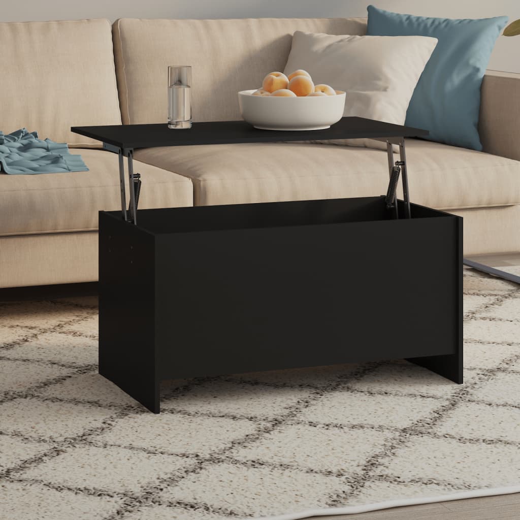 Coffee Table Black 102x55,5x52,5 cm Engineered Wood