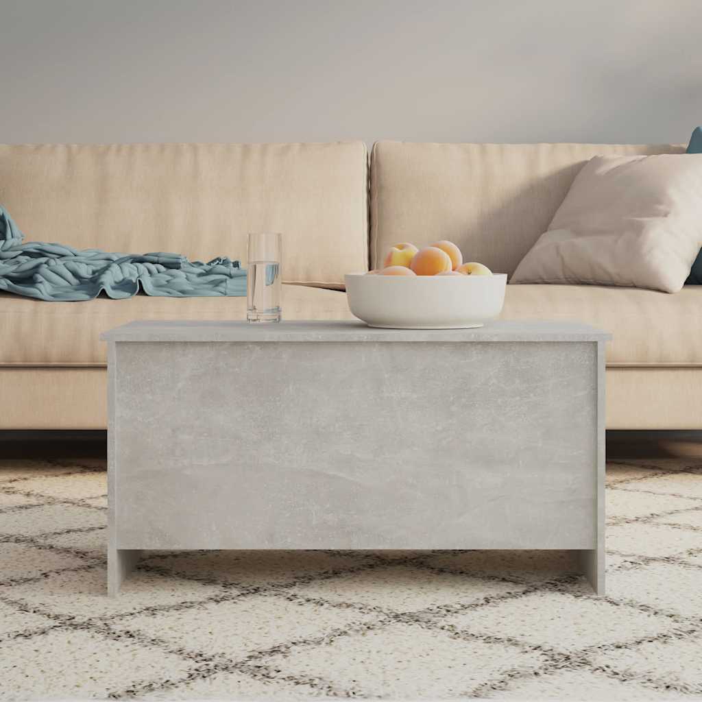 Coffee Table Concrete Grey 102x55,5x52,5 cm Engineered Wood