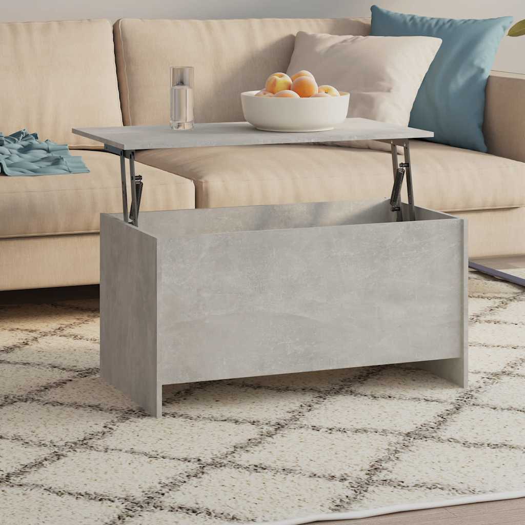 Coffee Table Concrete Grey 102x55,5x52,5 cm Engineered Wood