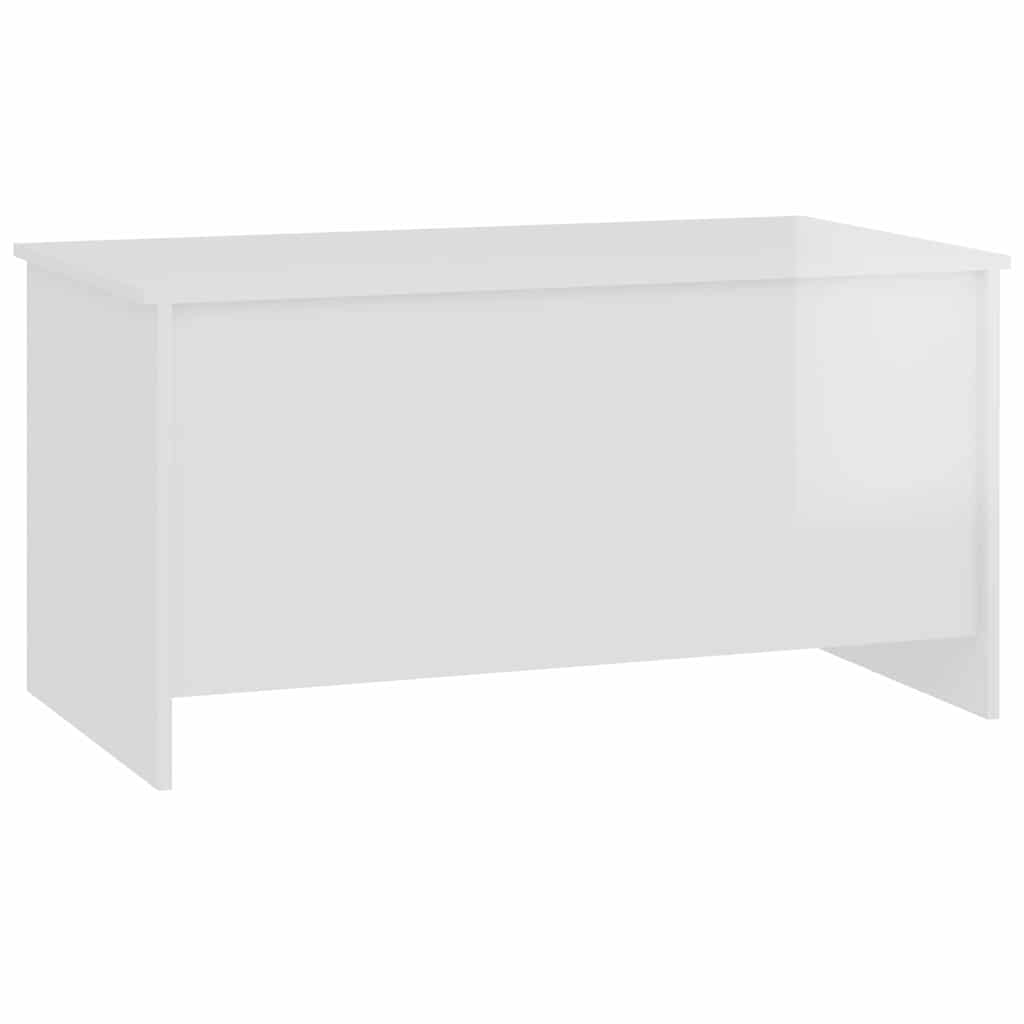 Coffee Table High Gloss White 102x55,5x52,5 cm Engineered Wood