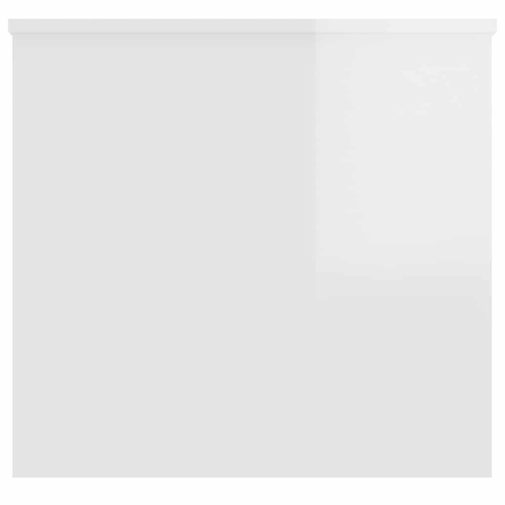 Coffee Table High Gloss White 102x55,5x52,5 cm Engineered Wood