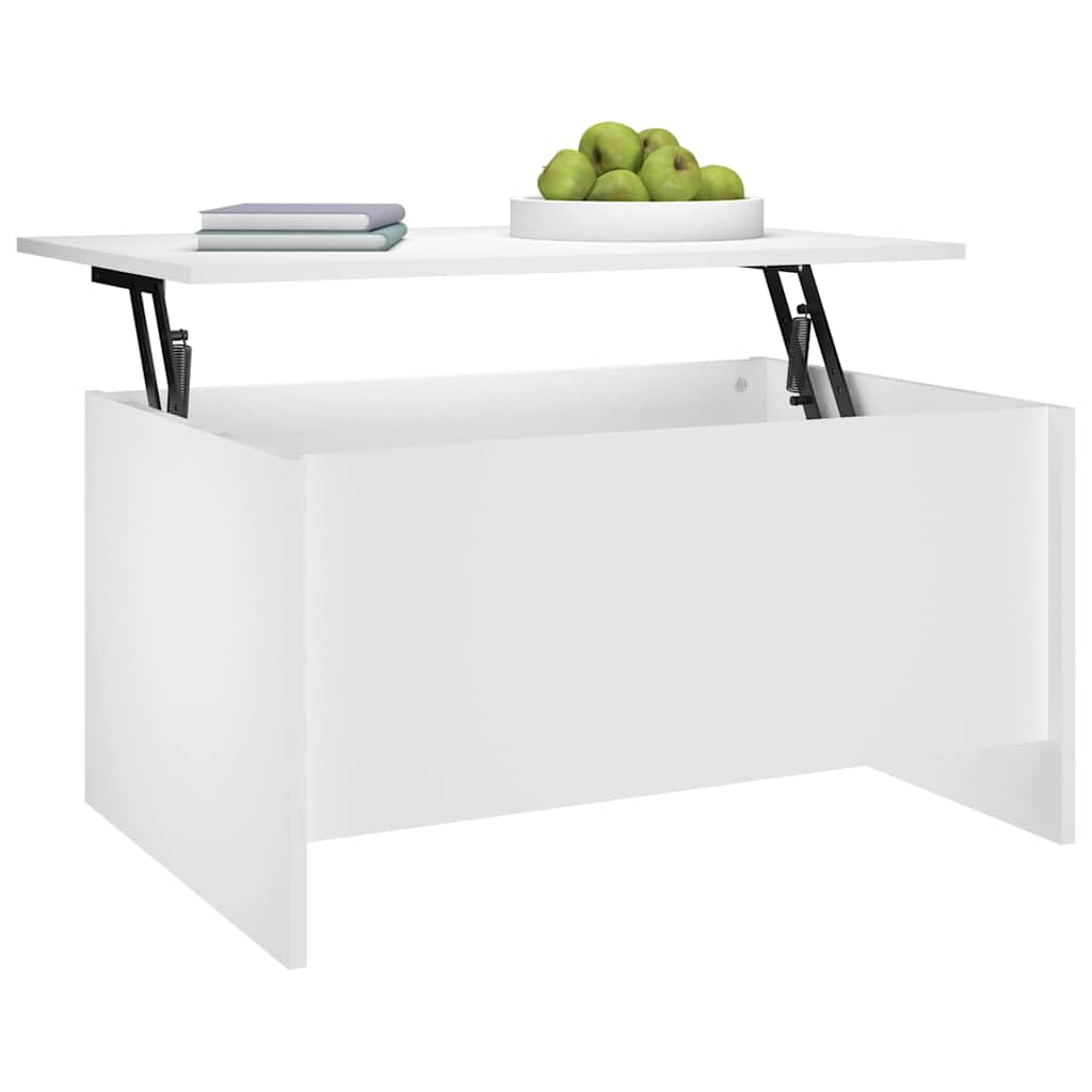 Coffee Table White 80x55,5x41,5 cm Engineered Wood