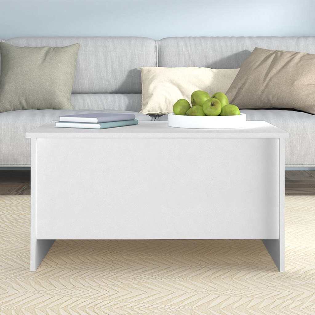 Coffee Table White 80x55,5x41,5 cm Engineered Wood