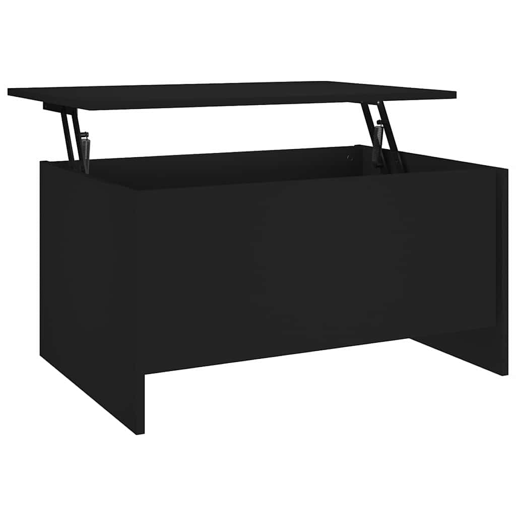 Coffee Table Black 80x55,5x41,5 cm Engineered Wood